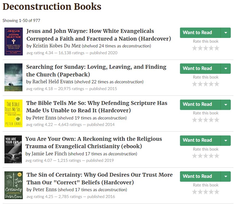 more faith deconstruction books